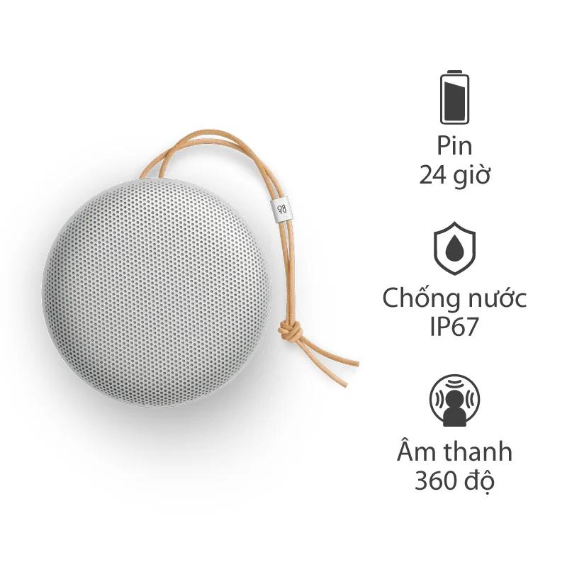 Loa B&O Beosound A1 Gen 3, Pin 24h, Âm thanh 360 độ, Công suất 60W, Chống nước IP67, Bluetooth 5.1, App Bang & Olufsen Loa B&O Beosound A1 Gen 3, Pin 24h, Âm thanh 360 độ, Công suất 60W, Chống nước IP67, Bluetooth 5.1, App Bang & Olufsen