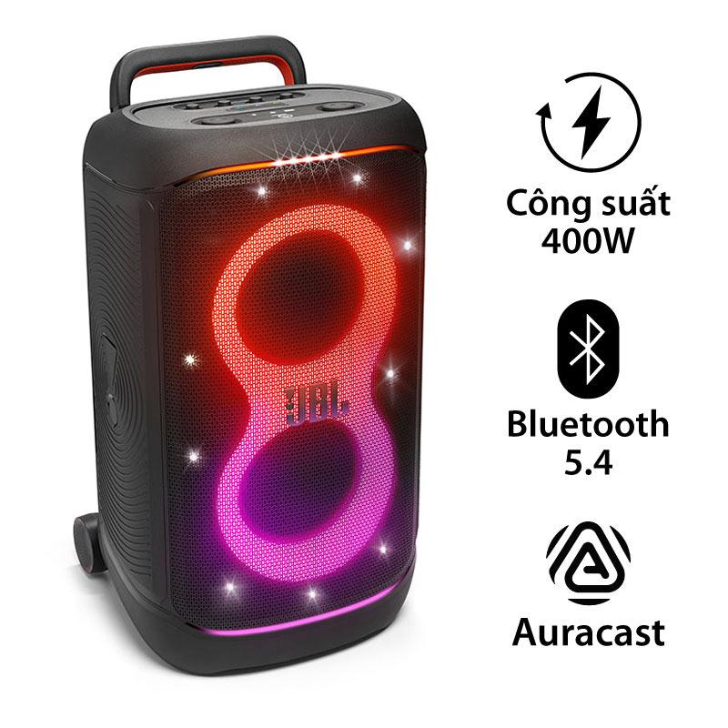 Loa JBL PartyBox 520, Công suất 400W, IPX4, Bluetooth 5.4, AI Sound Boost, Auracast, Pin 15h Loa JBL PartyBox 520, Công suất 400W, IPX4, Bluetooth 5.4, AI Sound Boost, Auracast, Pin 15h