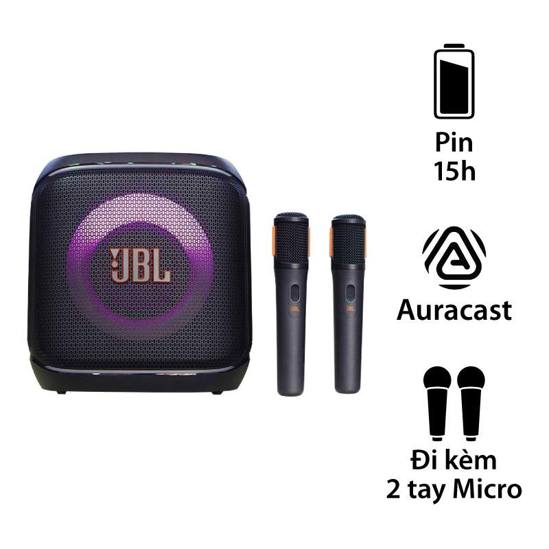 Loa JBL PartyBox Encore 2, Pin 15h, IPX4, 100W, Bluetooth, AUX, USB C, Cổng Guitar, Auracast, App JBL PartyBox, AI Sound Boost, Kèm 2 Tay Mic Loa JBL PartyBox Encore 2, Pin 15h, IPX4, 100W, Bluetooth, AUX, USB C, Cổng Guitar, Auracast, App JBL PartyBox, AI Sound Boost, Kèm 2 Tay Mic