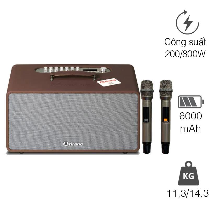 Loa Arirang MB2 Pro+ Plus, Công Suất 200W, Bass 16.5 cm, Kèm 2 Tay Mic Loa Arirang MB2 Pro+ Plus, Công Suất 200W, Bass 16.5 cm, Kèm 2 Tay Mic