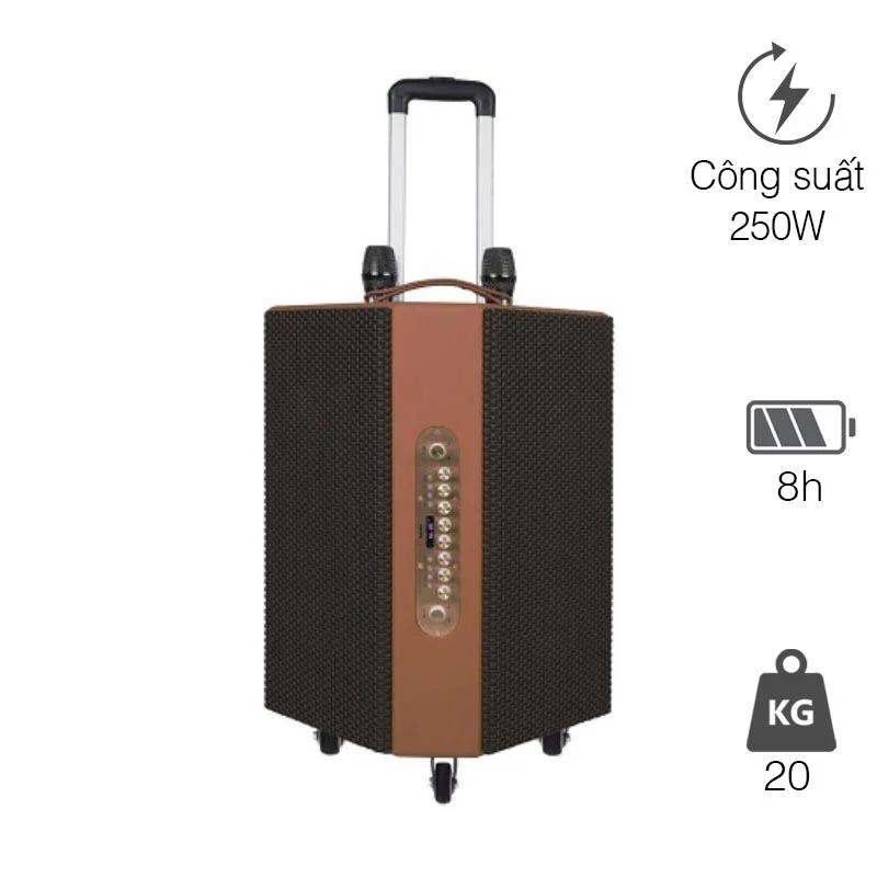 Loa Sumico Hexagon Plus, Bass 16.5cm, Công suất 250W, Pin 8h, Đa Hướng, Kèm 2 Micro Loa Sumico Hexagon Plus, Bass 16.5cm, Công suất 250W, Pin 8h, Đa Hướng, Kèm 2 Micro