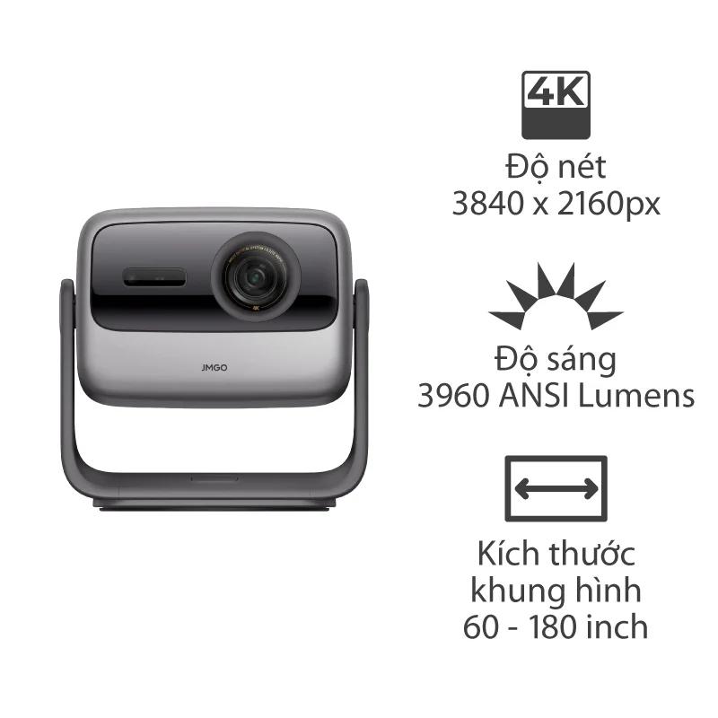 Máy Chiếu Jmgo N1s Ultimate, 3300 ISO Lumens (3960 ANSI Lumens), 4K UHD (3840x2160p) 60-180 inch, Google TV, Google Assistant, Bluetooth, Wifi, HDMI (eARC), USB-A Máy Chiếu Jmgo N1s Ultimate, 3300 ISO Lumens (3960 ANSI Lumens), 4K UHD (3840x2160p) 60-180 inch, Google TV, Google Assistant, Bluetooth, Wifi, HDMI (eARC), USB-A