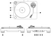 Đầu đĩa than Audio Technica AT LP7, Hộp mực MM VM520EB, RCA (33 1/3, 45 RPM)-9
