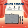 Loa Acnos CS3600, Bass 25cm, công suất 200W, Bluetooth 5.0, Aux, Optical, Kèm 2 Tay Mic-25