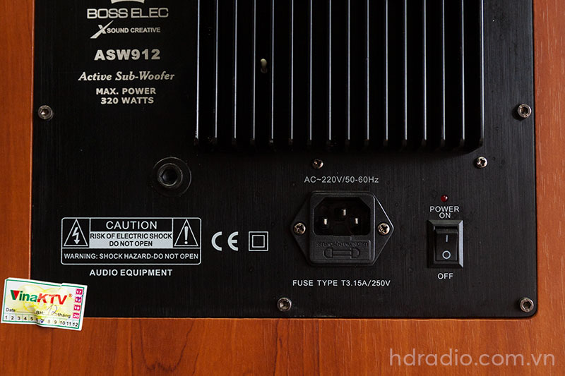 Loa Sub BossElec ASW912, Sub điện, 150W, Bass 30cm-5
