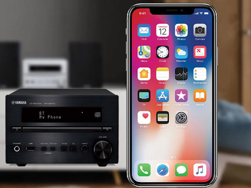 Amply Yamaha CRX-B370, 2 Kênh, 20W/CH (6 Ohm), Bluetooth-4