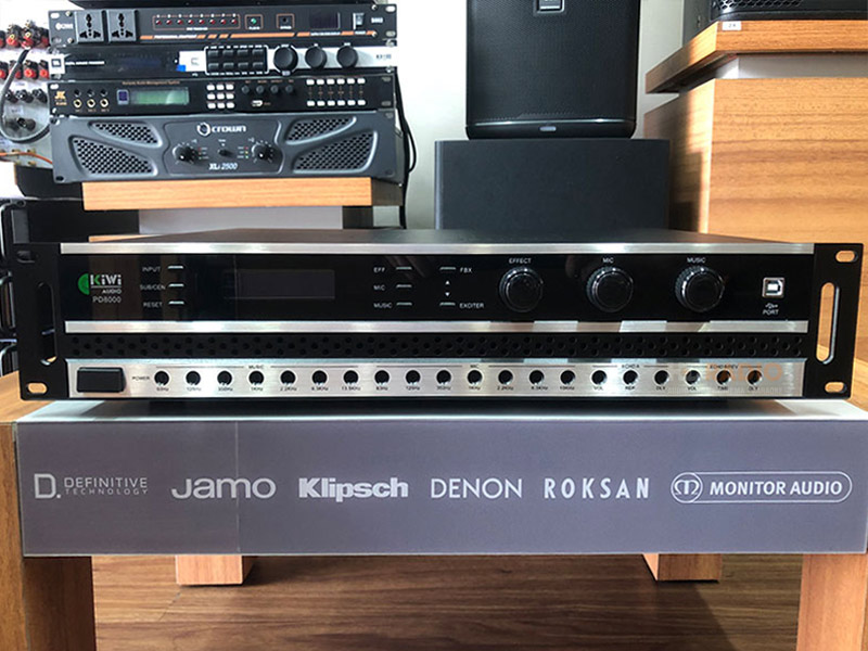 Cục Đẩy Liền Vang Kiwi PD8000, Công Suất 400W x 2 Kênh, Bluetooth, Optical-1