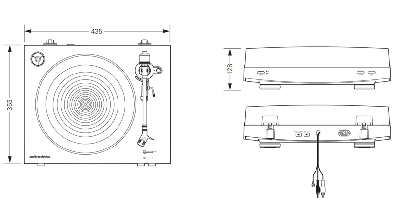 Đầu đĩa than Audio Technica AT-LP3, Hộp mực MM AT91R, RCA (33 1/3, 45 RPM)-11