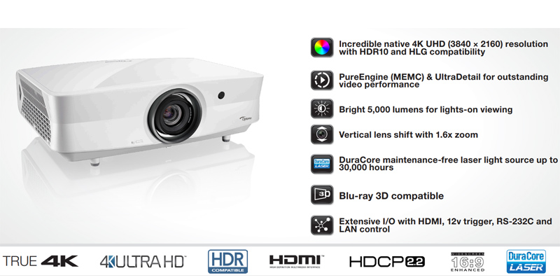 Máy chiếu 4K Optoma UHZ65LV, 5000 lumens, 4K UHD (3840 × 2160)-1