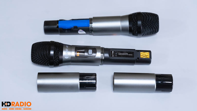 Micro không dây Kiwi A1, 2 tay mic, Kèm Pin + Sạc-5