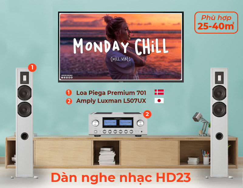 Dàn âm thanh nghe nhạc nhập khẩu Luxman, Piega HD23 (Piega 701 + Luxman 507UX)-1