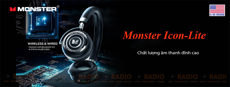 Tai Nghe Monster Icon-Lite (Chụp Tai, Pin 20 Giờ, Bluetooth 5.0)-1