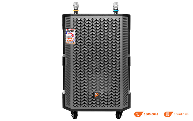 Loa kéo Prosing W18C, Bass 50 cm, Công suất 200W, Kèm 2 tay micro-4