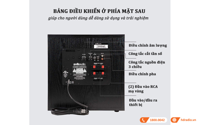 Loa Sub Điện Polk PSW 10-4