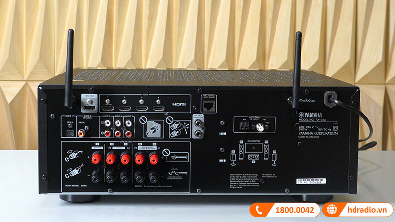 Amply Yamaha RX V4A, 8K, 5.2 Kênh, 115W/CH, Bluetooth-6