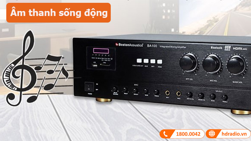 Amply Boston BA100, Bluetooth, 100W, HDMI-3