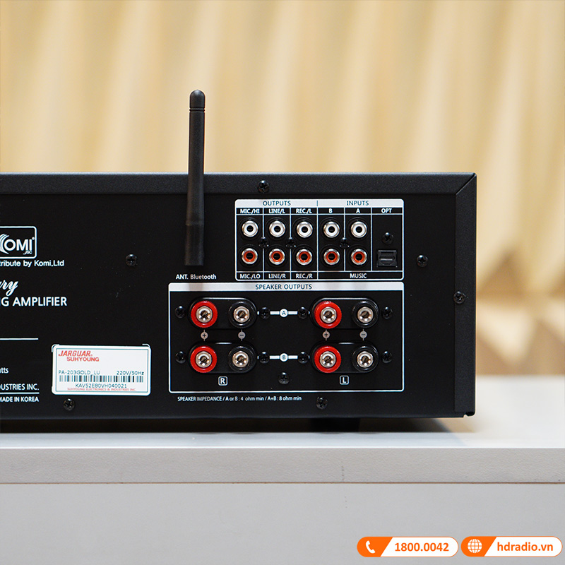 Amply Jarguar Suhyoung 203 Gold Luxury (600W/2 Kênh, Bluetooth, Optical, FBX, 12Kg)-12