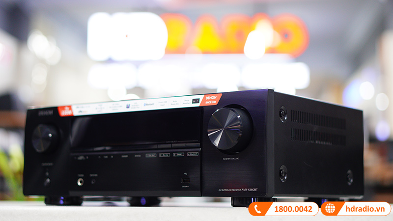 Amply Denon AVR-X580BT (5.2 kênh, 70W/CH, 8K, Bluetooth, HDMI eARC, USB)-2