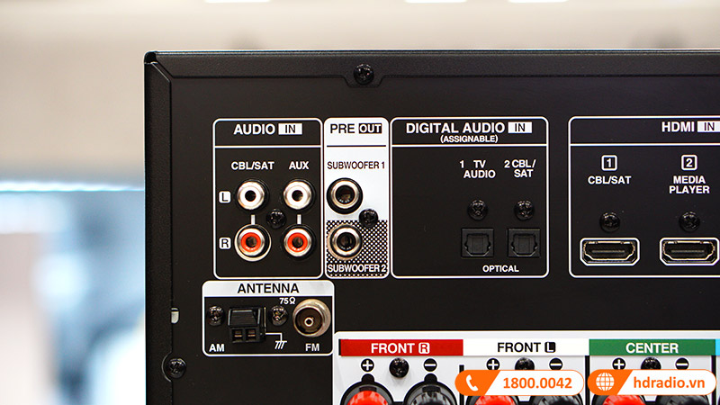 Amply Denon AVR-X580BT (5.2 kênh, 70W/CH, 8K, Bluetooth, HDMI eARC, USB)-6