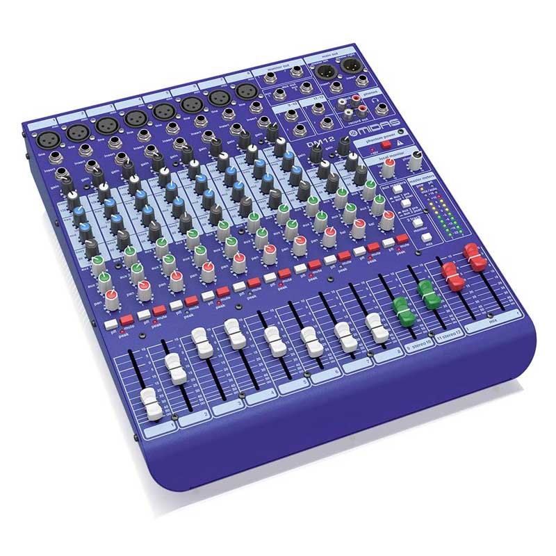 Bàn mixer Midas DM12, 12 kênh, EQ 3-band với điều khiển Mid Freq-2