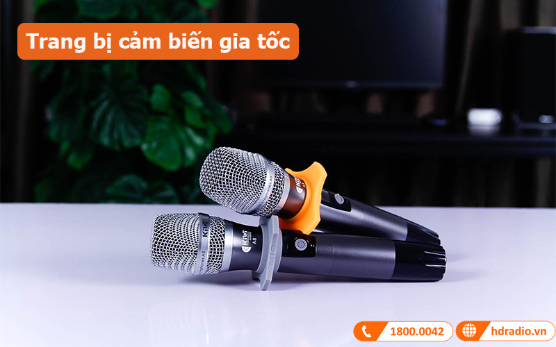 Micro Không Dây Kiwi A8, Cảm biết gia tốc, Cảm biến tự ngắt, Dò sóng sạch-5