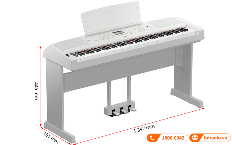 Đàn Piano Yamaha DGX 670, piano điện, 88 phím GHS, 630 âm sắc, 256 đa âm tối đa-4