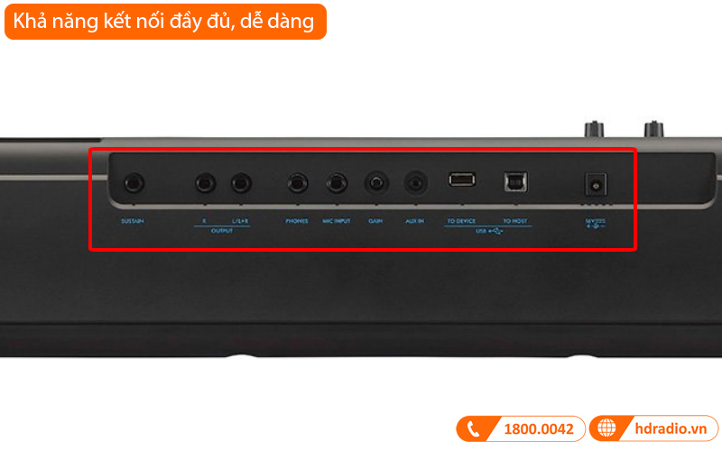 Đàn Organ Yamaha PSR EW425, 76 phím, 64 âm Polyphony, 820 âm sắc, AWM Stereo-26