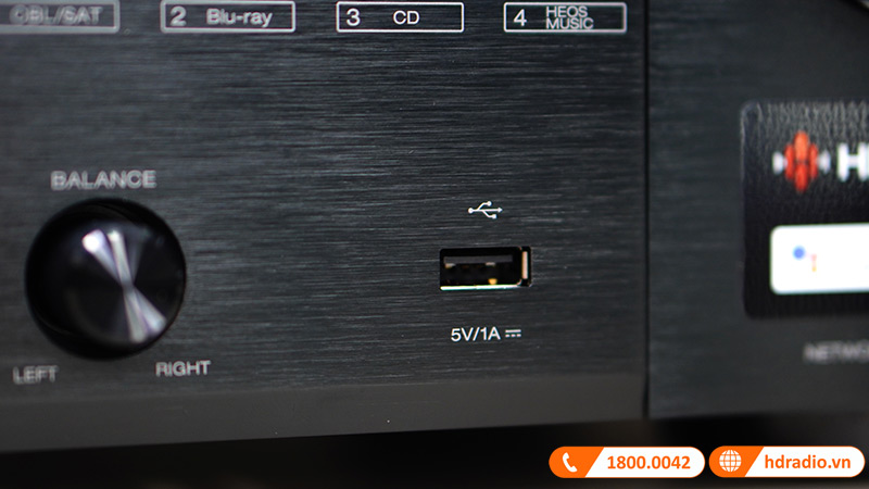 Amply Denon DRA-800H (2 Kênh, 100W/CH, HEOS, AirPlay 2, Bluetooth, WiFi, HDMI, Optical, Analog RCA)-13