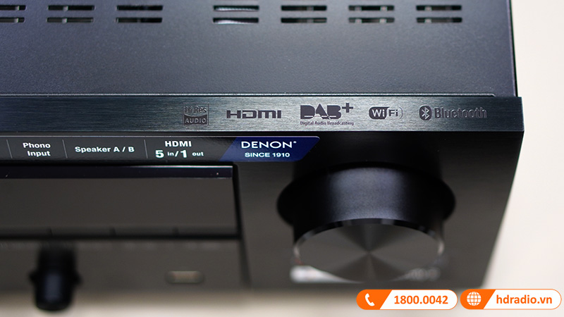 Amply Denon DRA-800H (2 Kênh, 100W/CH, HEOS, AirPlay 2, Bluetooth, WiFi, HDMI, Optical, Analog RCA)-16