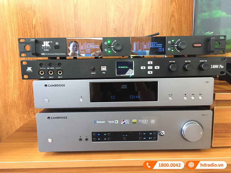 Dàn Nghe Nhạc và Hát Karaoke JBL NK17 (JBL Studio 680 + Cambridge CXA61 + Micro + Vang Số)-3