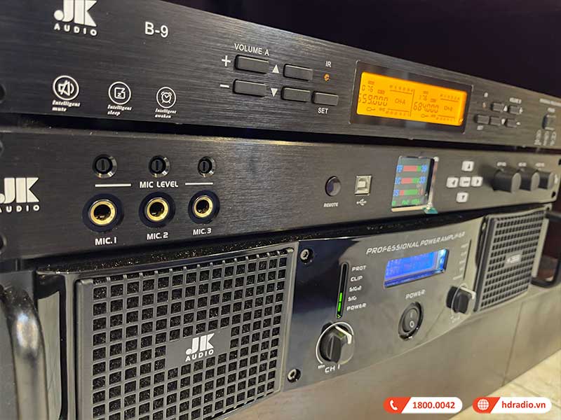 Dàn Karaoke Cao Cấp HDR68 ( Wharfedale Wh12 , Công suất, X6000 Plus, Micro JKaudio B9)-6