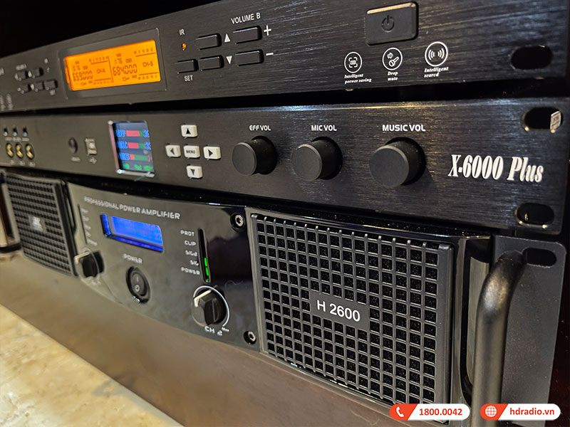 Dàn Karaoke Cao Cấp HDR68 ( Wharfedale Wh12 , Công suất, X6000 Plus, Micro JKaudio B9)-7