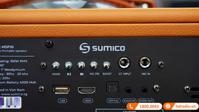 Loa Sumico MSP10 Bass 25,4 cm, Công suất 100W, 2 micro-13