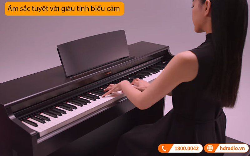 Đàn Piano Yamaha YDP-165, 88 Phím GH3, 10 âm sắc, 192 âm Polyphony, Âm thanh Yamaha CFX-4