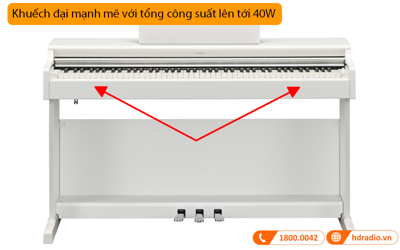 Đàn Piano Yamaha YDP-165, 88 Phím GH3, 10 âm sắc, 192 âm Polyphony, Âm thanh Yamaha CFX-5