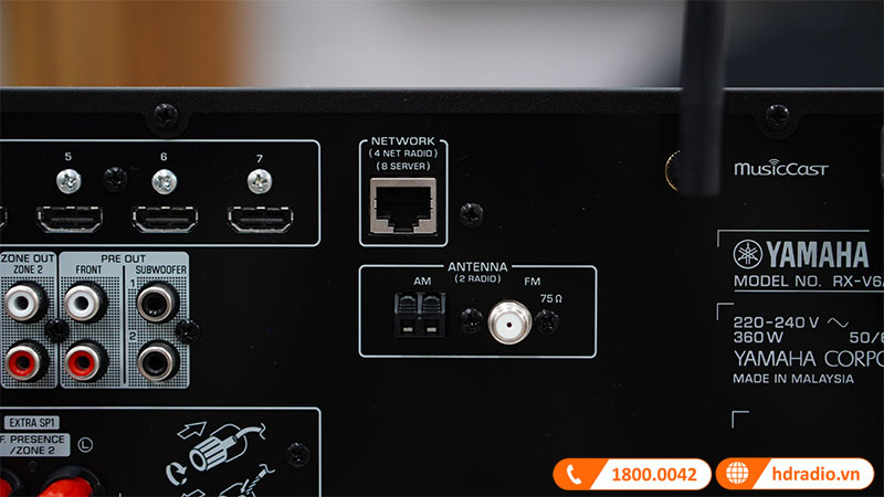 Amply Yamaha RX-V6A, 8K, 7.2 Kênh, 100W/CH, Bluetooth-9