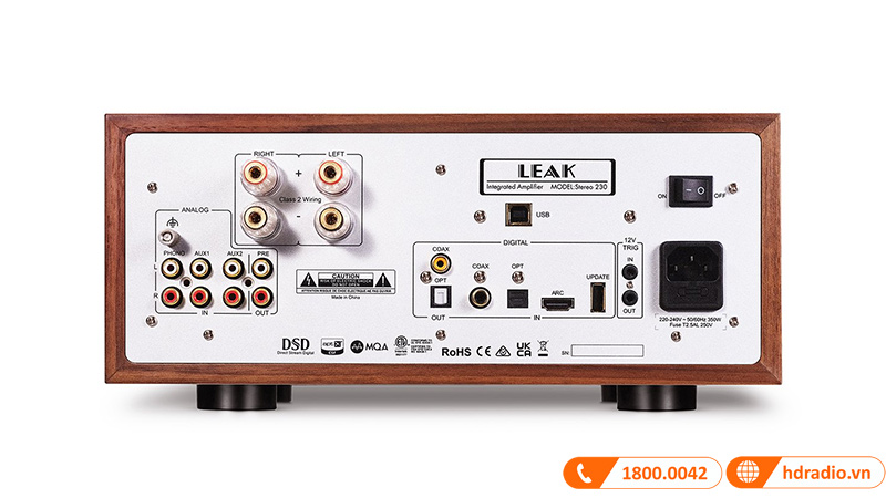 Amply Leak Stereo 230, Hỗ Trợ 2 Kênh, 75W/CH, Bluetooth, HDMI ARC, PC USB, Optical-5
