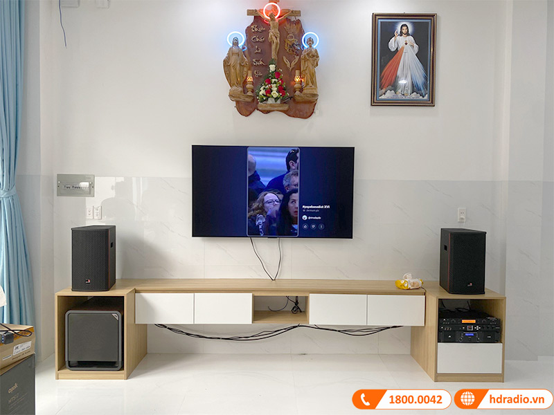 Lắp dàn Karaoke Cao Cấp HDR80 trị giá hơn 77 triệu đồng cho chị Lan Anh ở Quận 12, Hồ Chí Minh