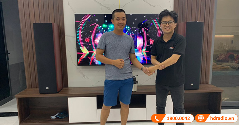 Lắp Dàn Nghe Nhạc và Karaoke NK11 cao cấp gần 80 triệu đồng cho anh Thuận ở Bình Chánh, Hồ Chí Minh (JK Audio X6000 Plus, JK Audio B3 Plus, Marantz PM8006 Sliver, JBL Studio 690)