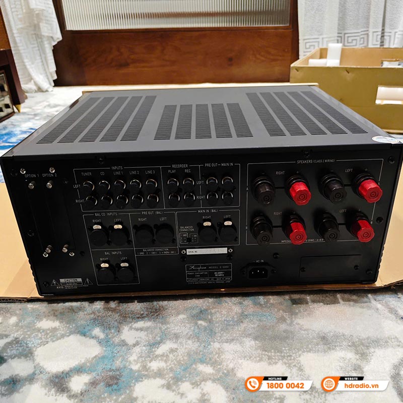 Amply Accuphase E-5000, Class AB (Công Suất 240 Watt / CH ở 8 ohm, 320 Watt/CH ở 4 ohm), AVAA, Analog, CD-6