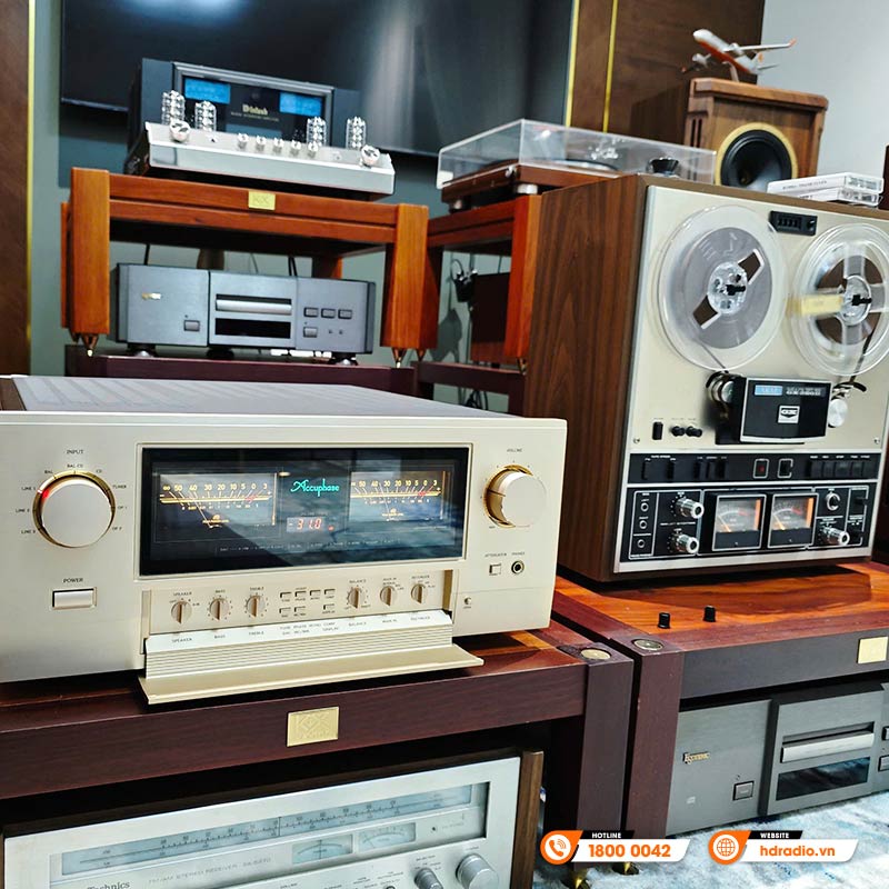 Amply Accuphase E-5000, Class AB (Công Suất 240 Watt / CH ở 8 ohm, 320 Watt/CH ở 4 ohm), AVAA, Analog, CD-3