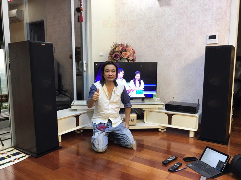 Lắp Hệ thống âm thanh nghe nhạc cao cấp cho anh Chí ở Hà Nội (Denon PMA-2500NE + DNP-800NE + Klipsch RF7III +SPL120)