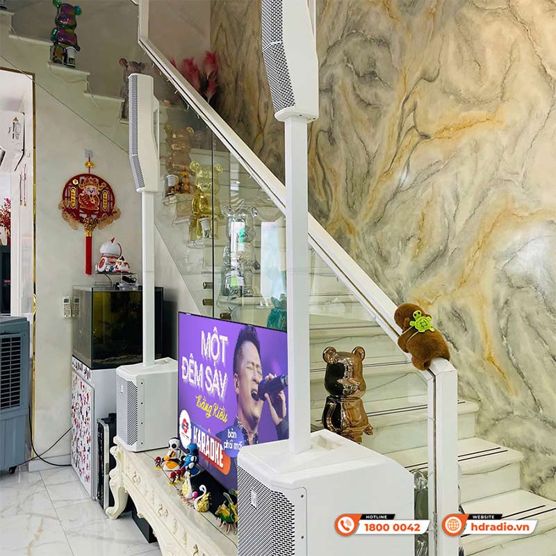 Lắp Dàn âm thanh hát karaoke Column Array SK09 giá hơn 108 triệu đồng cho anh Tuấn