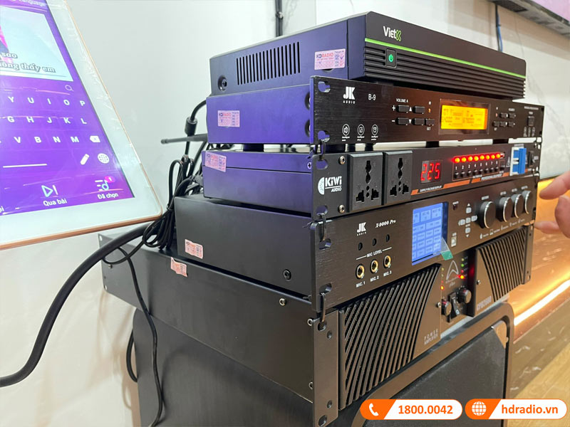 Dàn Karaoke Cao Cấp HDR30 ( Tecnare E10  + Công suất + Vang số + Micro không  dây )-6
