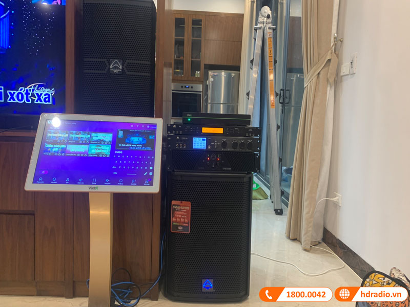 Lắp dàn karaoke hdr86 kết hợp đầu màn vietk 131tr cho anh hải