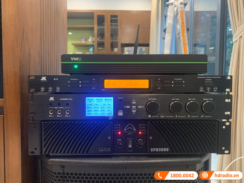 Lắp dàn karaoke hdr86 kết hợp đầu màn vietk 131tr cho anh hải