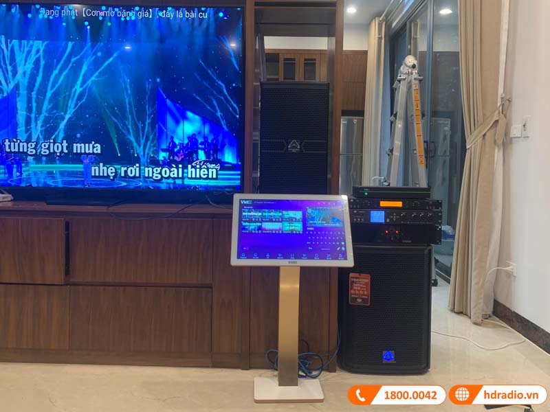 Lắp dàn karaoke hdr86 kết hợp đầu màn vietk 131tr cho anh hải