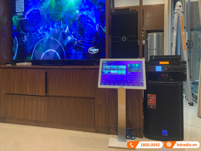 Lắp dàn karaoke hdr86 kết hợp đầu màn vietk 131tr cho anh hải