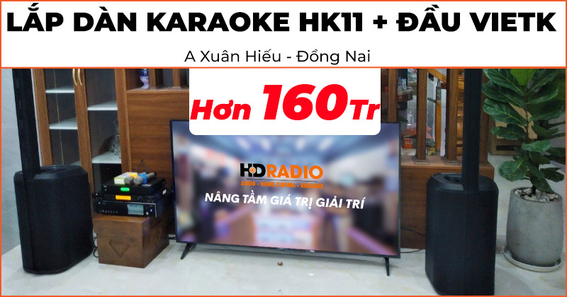 Lắp đặt dàn karaoke Bose HK11 kết hợp đầu ViệtK trị giá hơn 160 triệu đồng cho anh Xuân Hiếu ở Trảng Bom, Đồng Nai (Bose L1 PRO16, JKaudio X9900 Pro, JKaudio B9, VietK 4K Plus 6TB)