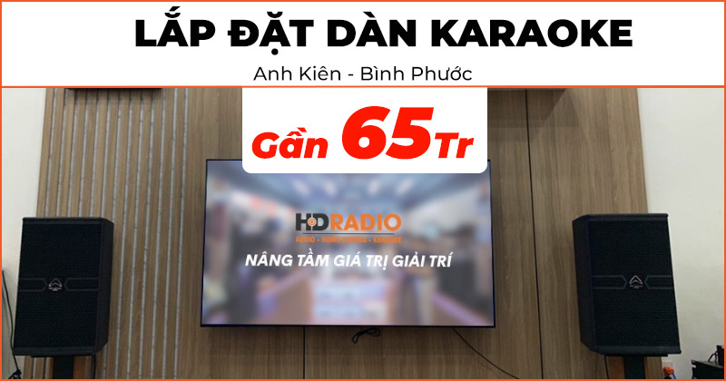 Lắp dàn karaoke chất lượng trị giá gần 65 triệu đồng cho anh Kiên ở Đồng Phú, Bình Phước (Wharfedale AX15B, JKAudio X9900 Pro, JKaudio H2600, Anglo X12A)